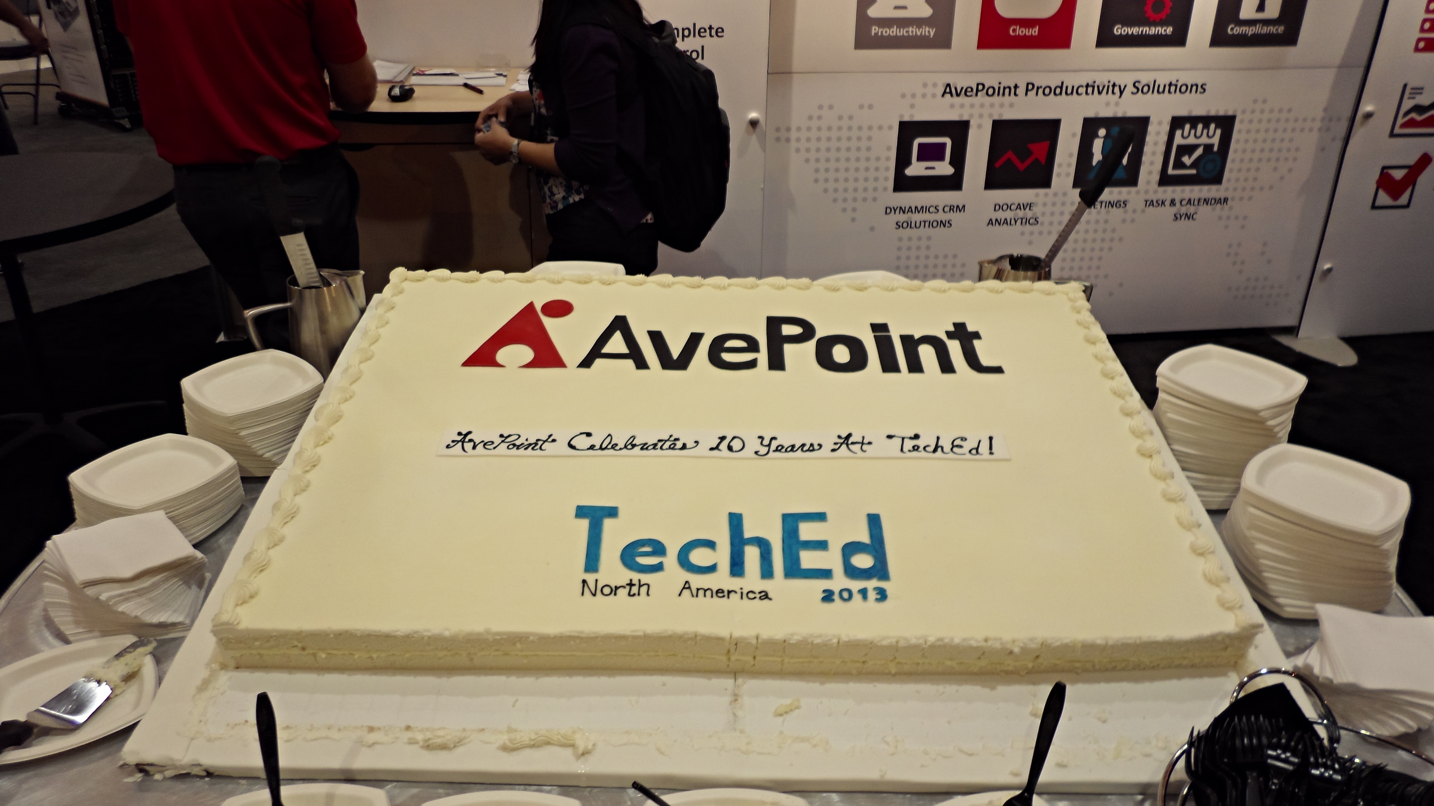 AvePoint decade of TechEd North America sponsorship cake